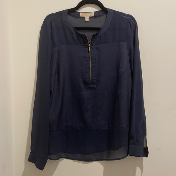 Michael Kors Navy Blouse - Picture 1 of 4